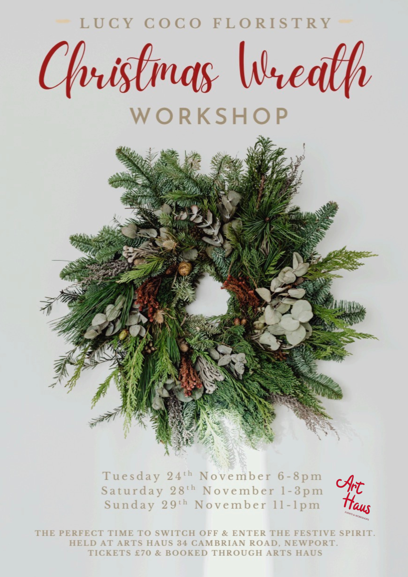 Christmas Wreath Workshop.