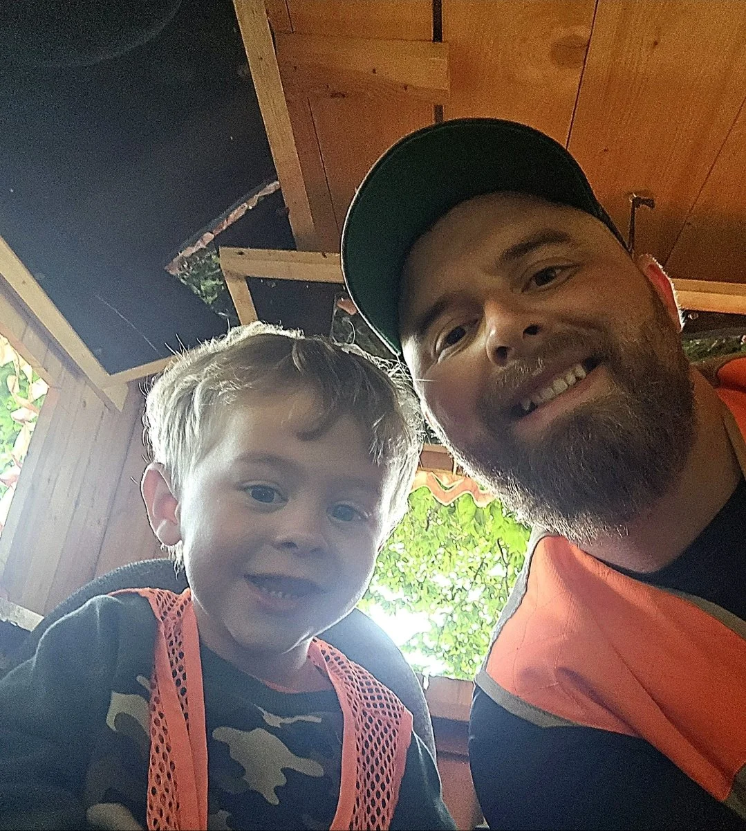 Family orientated, Jeriah Hostetler and son