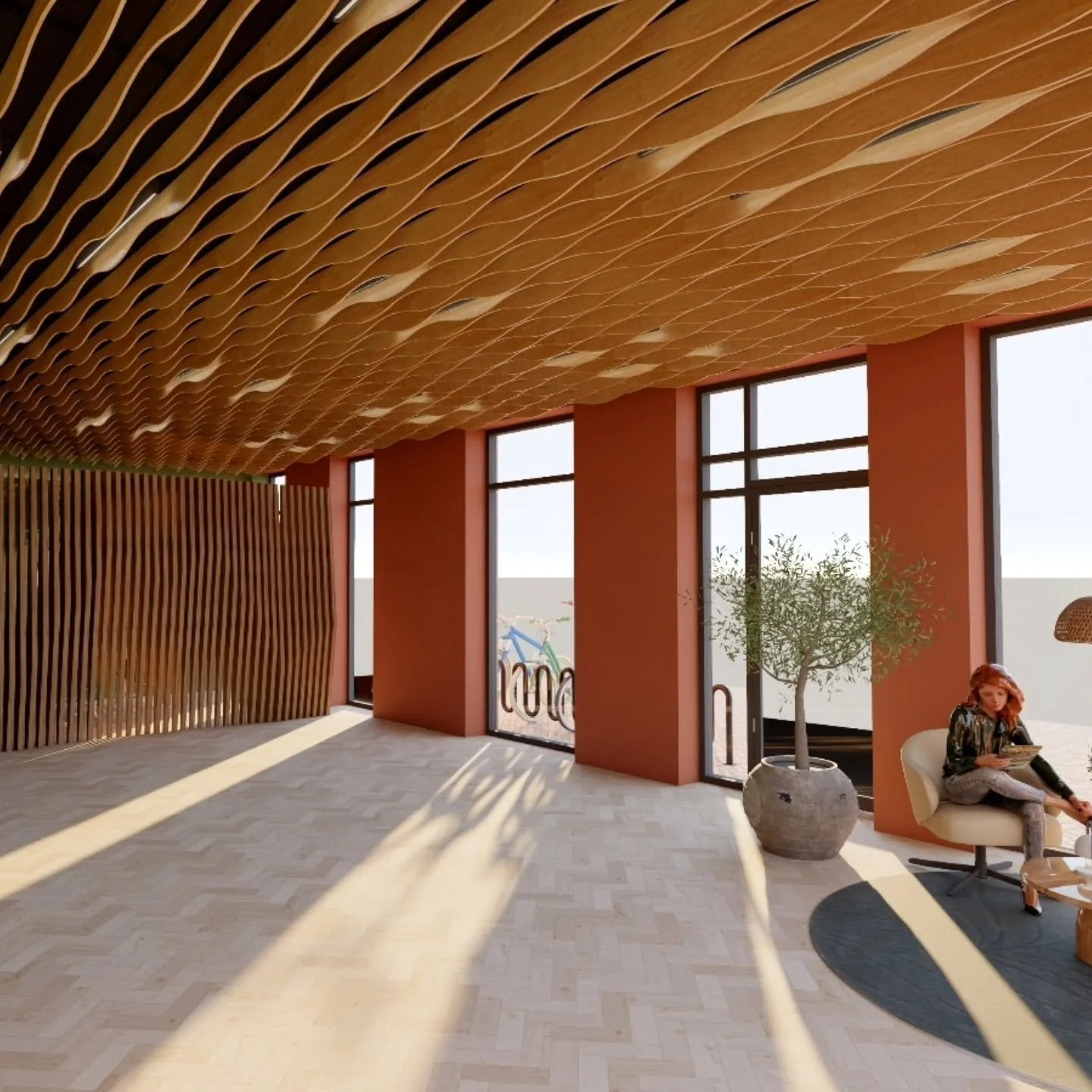 Renderingen van Ontwerp Studio / winkel.

Dit is een ontwerp van een ruimte in Leeuwarden.
Het ontwerp is een visie van hoe ik mijn bedrijf eruit wil hebben zien.

Meer foto's volgen nog.

Het model is gemaakt in SketchUp 2025 
En gerenderd in Lumion