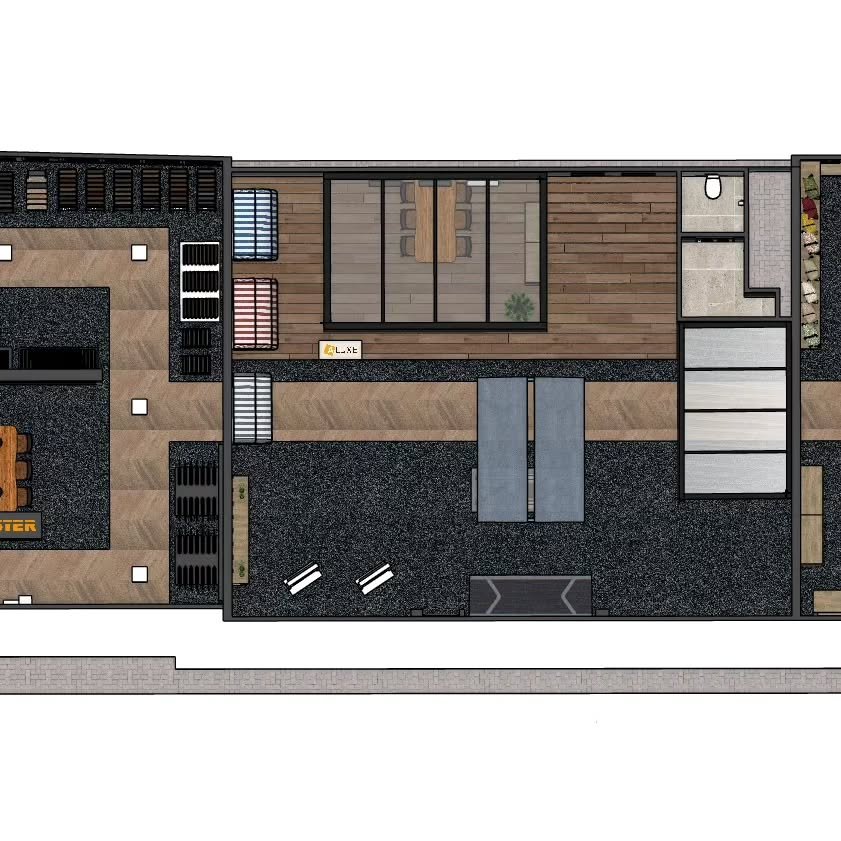 Het ontwerp voor de showroom van een woning stofferingen en zonwering bedrijf.

Op dit moment zijn de eerste stappen gezet.

Er is een nieuwe vloer in gekomen die nog moet uitharden voordat we de vloer kunnen egaliseren en daarna leggen.

We zijn nu 