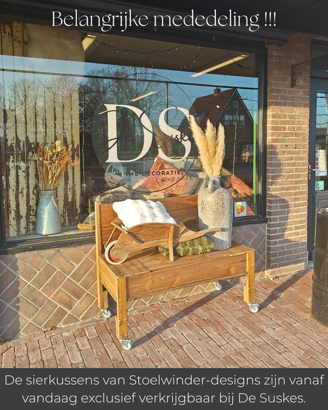 Vanaf vandaag is het zover. De eerste sierkussens mogen de winkel in. Ben jij erg benieuwd, kom dan een kijkje nemen bij het interieur winkeltje "De Suskes" in Jubbega.