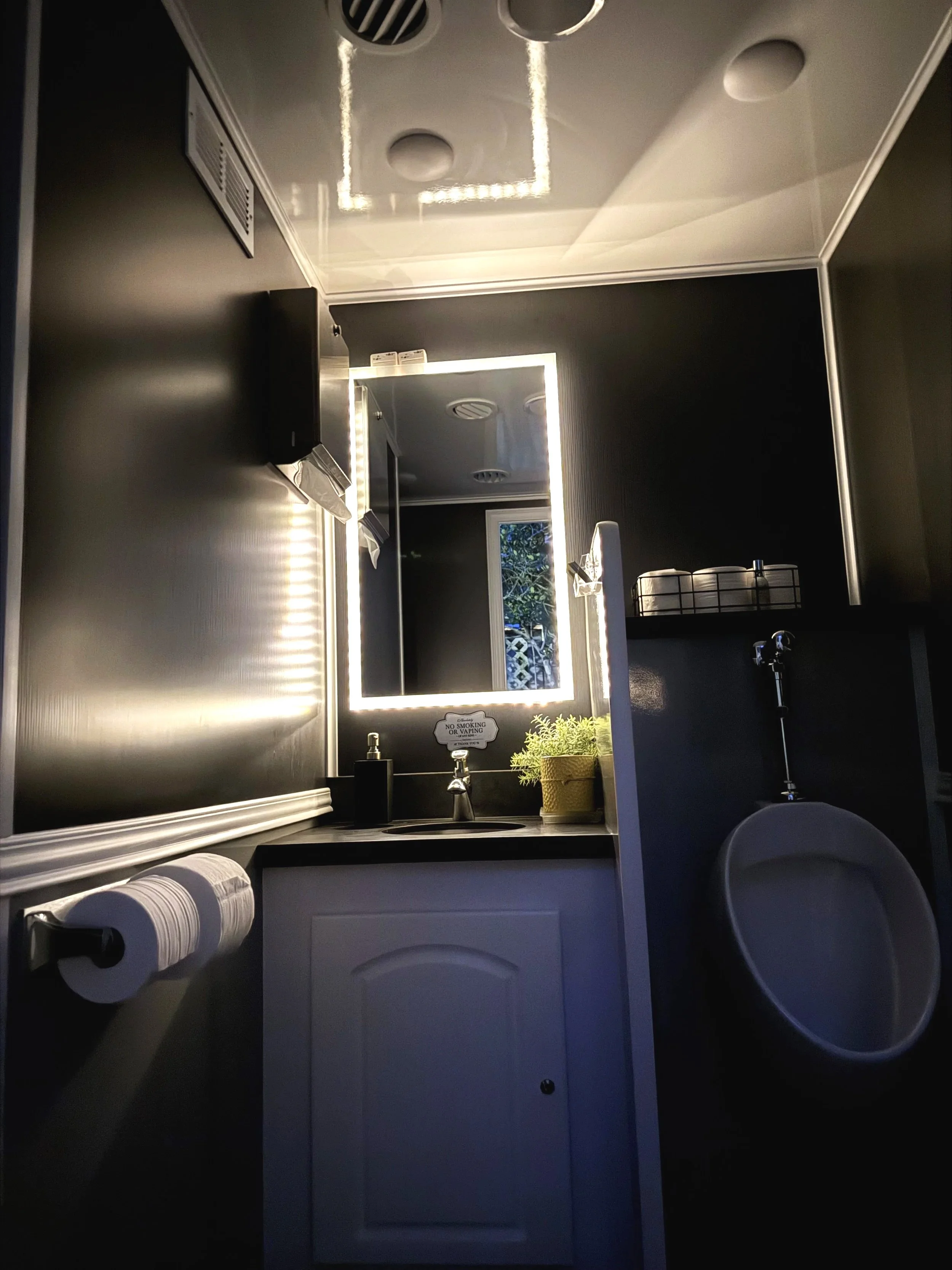Private 2-stall mens side luxury restroom trailer by Satellite Suites in Winter Haven Florida 5.2.2026