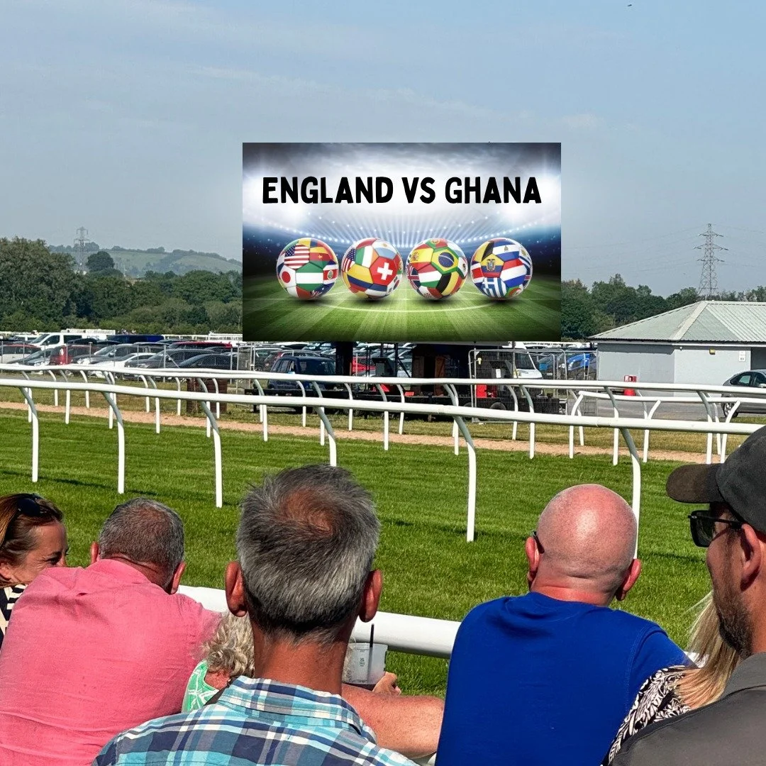 ⚽ TWO SPORTS. ONE TICKET. ONE INCREDIBLE NIGHT. 🏇 

We've never done this before!

Enjoy an evening of thrilling racing, then stay with us as we show England vs Ghana LIVE on the big screen from 9pm.

Why choose between the races and the football wh