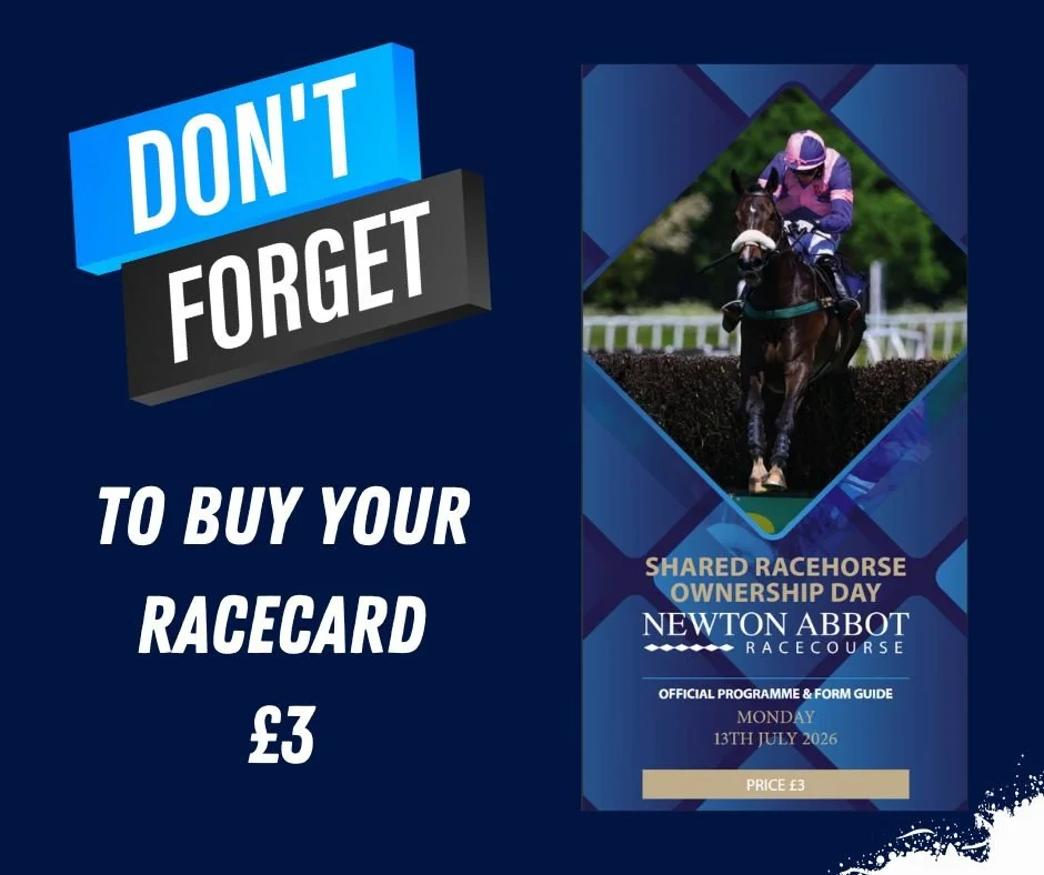 Don't forget to pick up your racecard - look out for the racecard booths around the site.

Packed full of detail, today you'll also find plenty of information about shared ownership too.