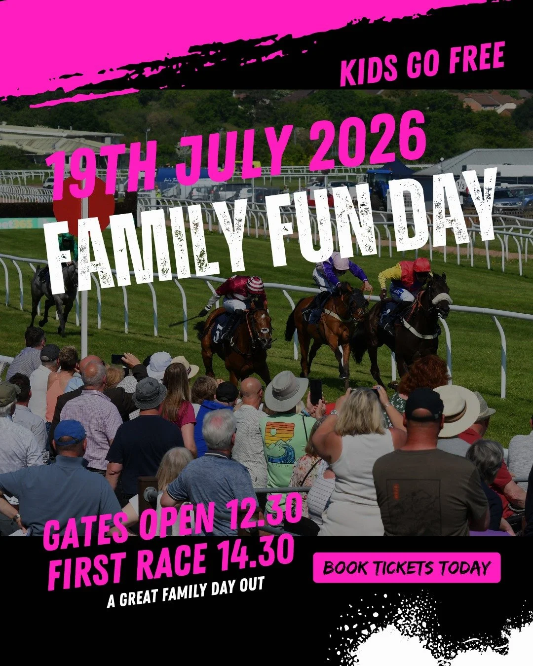 ⚽ England's journey may be over (we're absolutely gutted!)... but your sporting Sunday doesn't have to be! 🏇

This Sunday, swap the sofa for an afternoon of live racing, family fun and the Mascot Race, before heading home in plenty of time to watch 