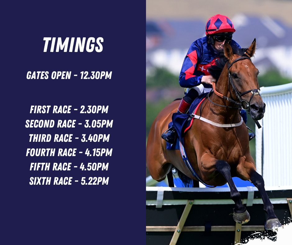 We are racing tomorrow!

If you're joining us tomorrow, or still thinking about it, then this information will help you plan your day:

✅Gates open at 12.30pm and the first race is at 2.30
✅Mascot race is at 2pm and the mascots will be in the Parade 