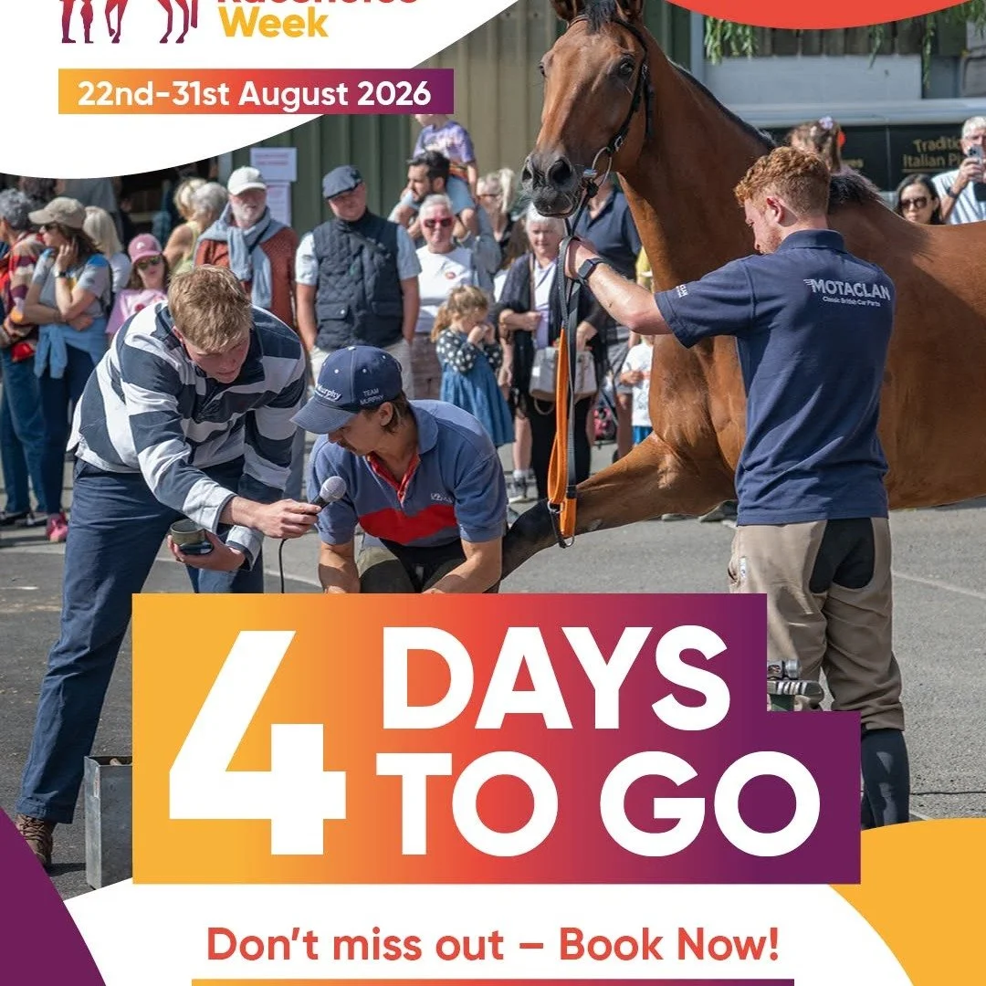 🐎 JUST 4 DAYS TO GO! 🐎

National Racehorse Week gets underway this Saturday, and there are plenty of ways to get involved across the South West.

Here at Newton Abbot, we're marking the week with TWO great race meetings:
🏇 Saturday 22 August &ndas