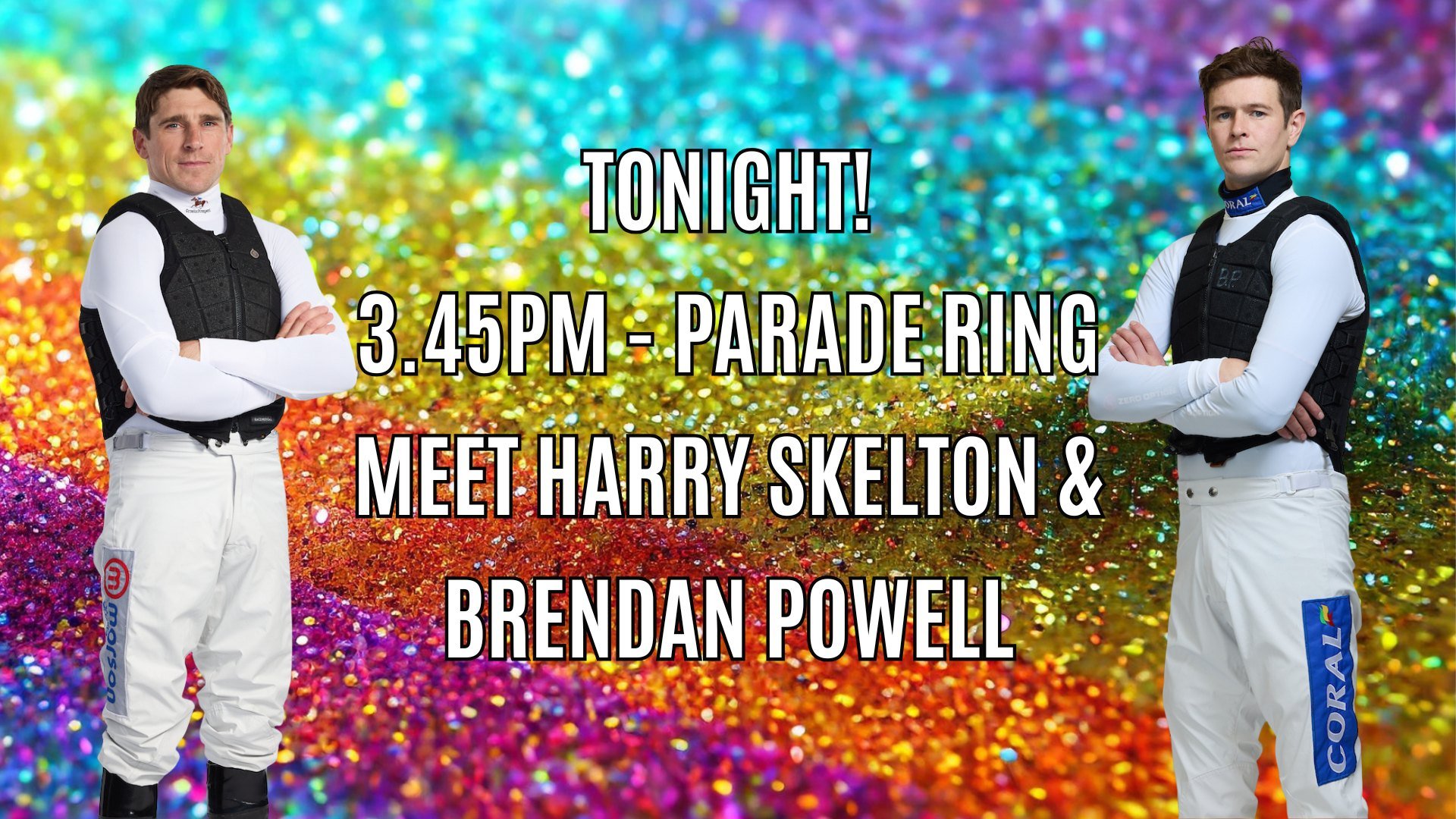 ✍️🏇 MEET THE JOCKEYS &ndash; 3.45PM!

Don't miss your chance to get up close to two of racing's stars at the Jockey Signing Hub today!

📍 Head to the Jockey Signing Hub at 3.45pm to meet:

⭐ Brendan Powell
⭐ Harry Skelton

Bring your racecard along