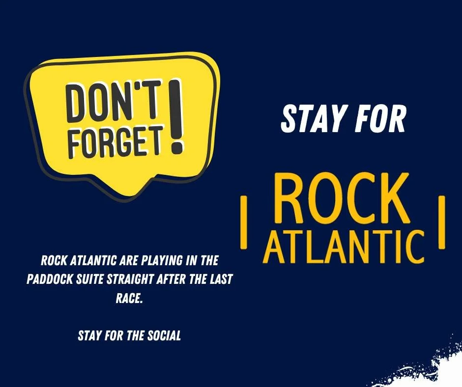 🎤Don't forget to stay after the last race for our Party In The Paddock!

This evening we have the brilliant Rock Atlantic so get ready for the Paddock Suite to really rock.

Head on up to the the Paddock Suite following the last race and keep the pa