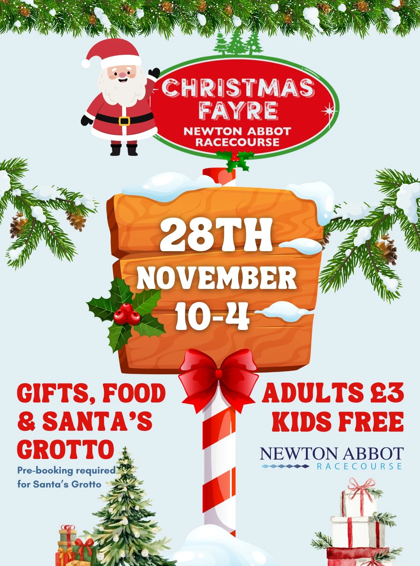 🎄 Make your own Christmas wreath! 🎄

Get creative at our annual Wreath Making Workshops, held in conjunction with Newton Abbot Flower Club, as part of our Christmas Fayre on Saturday 28th November.

🌿 All foliage supplied
🎀 Expert tuition to help