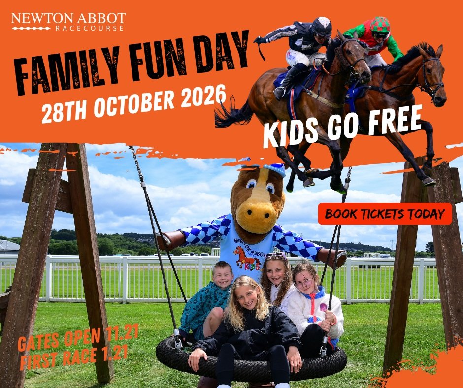 🎃Season Finale - Family Fun Day - Wednesday 28th October🏇

Join us during Half Term for our final fixture. We'll be bringing you:
🏇 7 exciting races 
🎃 Kids activities including FREE pumpkin carving, inflatables, games and more.....
🍴 Plenty of 