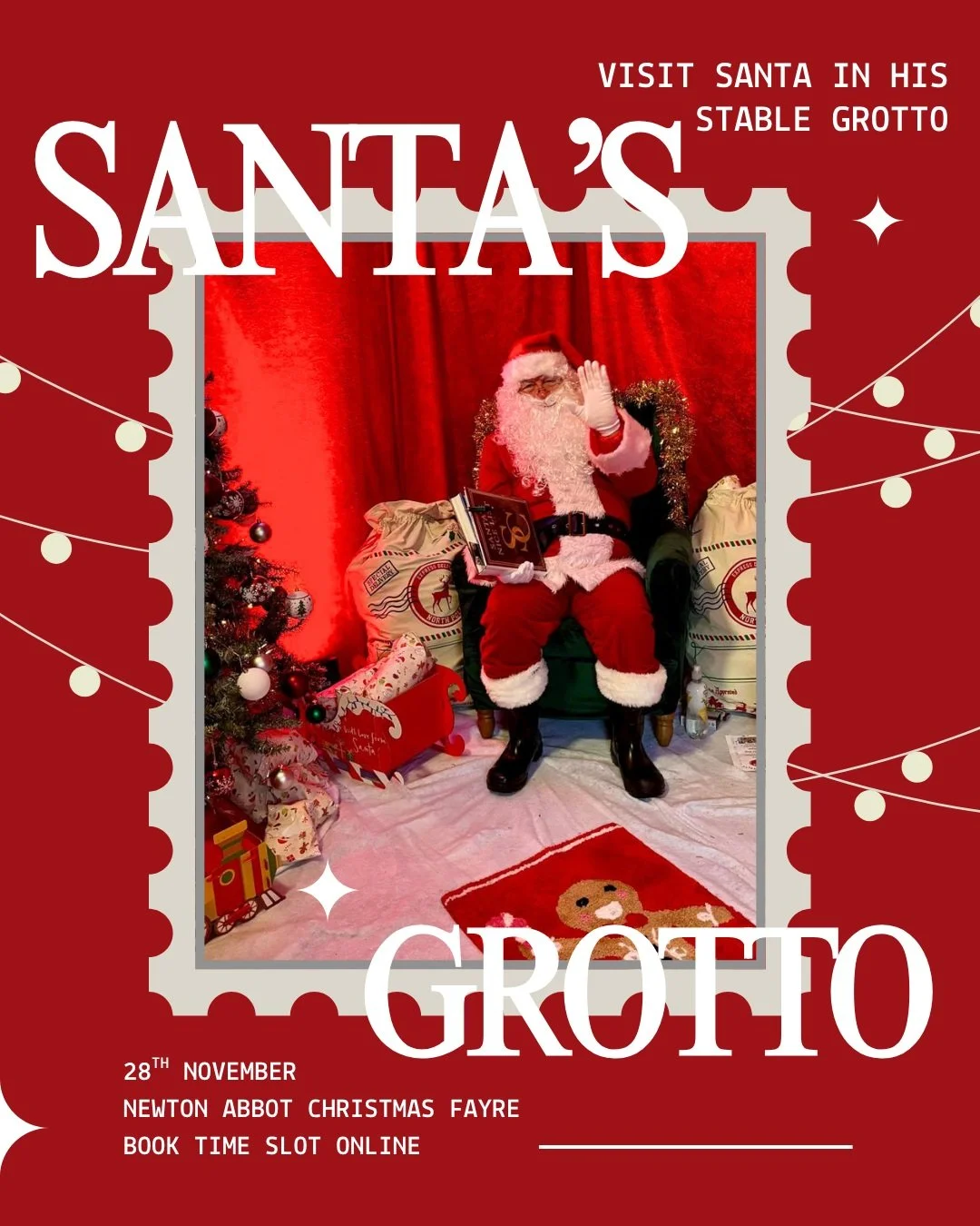 🎅✨ SANTA&rsquo;S GROTTO IS NOW OPEN TO BOOK! ✨🎄

Make Christmas extra magical at our Christmas Fayre on Saturday 28th November! 🎁

Little ones can enjoy a festive visit to Santa&rsquo;s stable grotto, where they&rsquo;ll:

🎅 Meet Santa himself
🎁