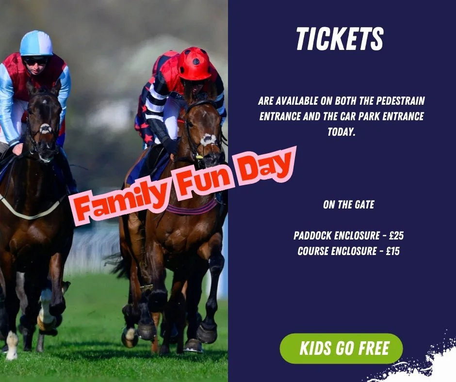 🏇 Planning on joining us for our Family Fun Day? (Please note that as indicated in a previous post we will be conducting a precautionary inspection at 8am tomorrow) 

Here&rsquo;s everything you need to know to make the most of your visit. 👇
📆 Wed