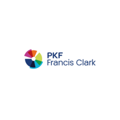 PKF Francis Clark logo with a colorful circular graphic.