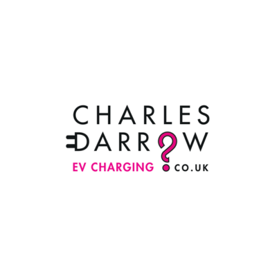 Logo for Charles Darrow EV Charging, with the website charlesdarrow.co.uk