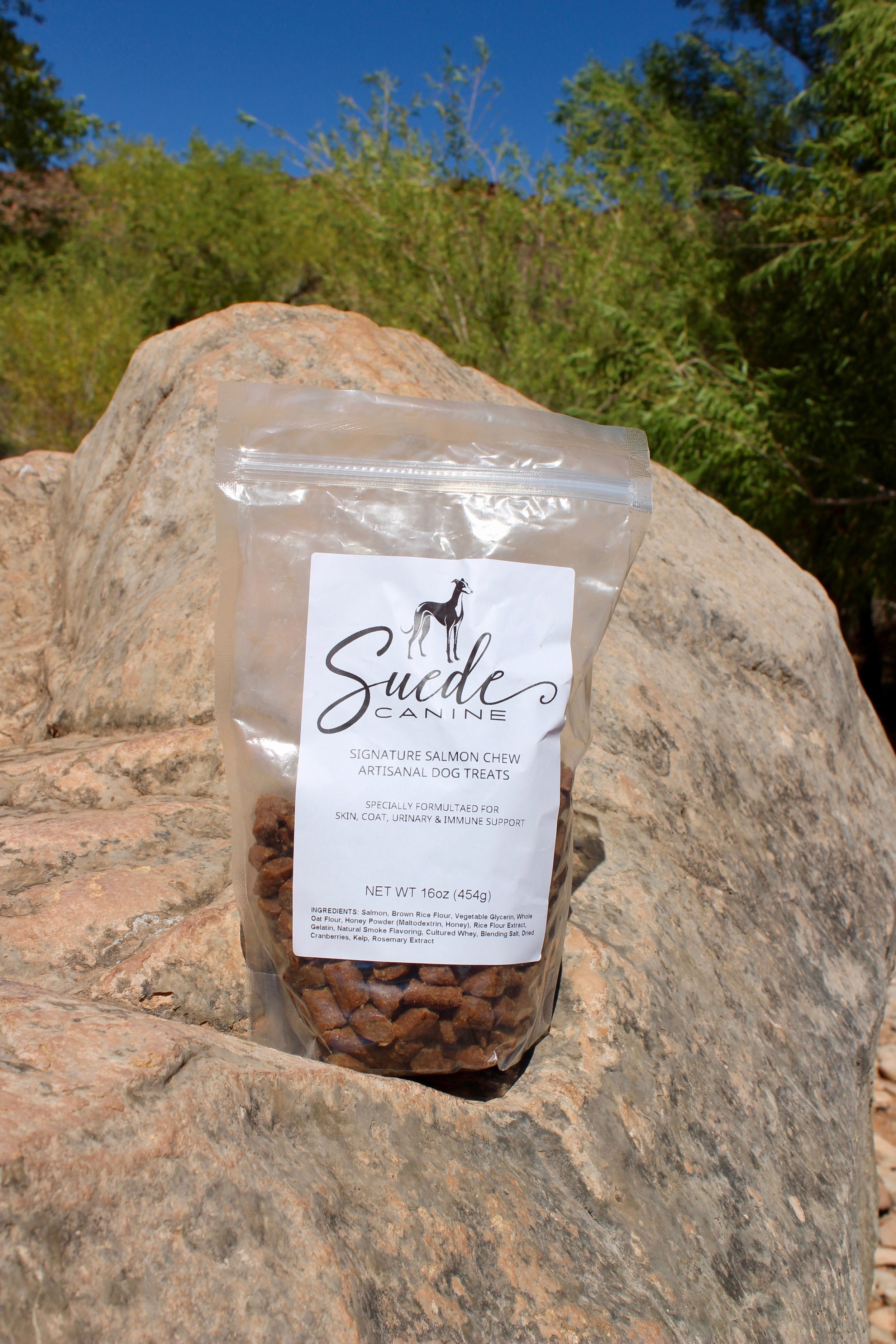Suede Canine Salmon Chew Artisanal Dog Treats - 16oz