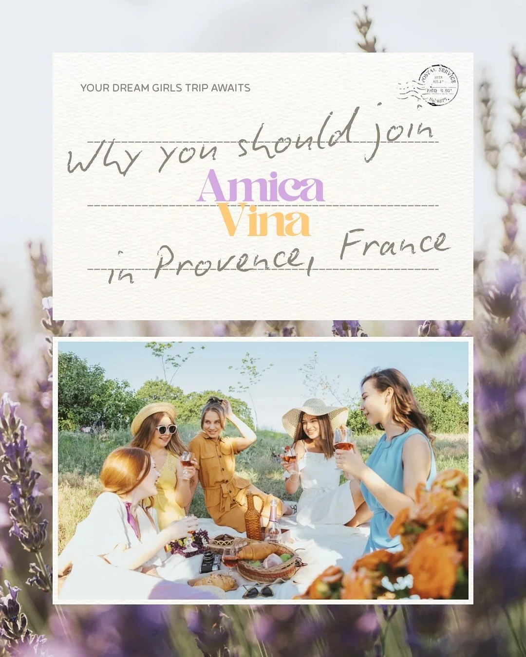 Here&rsquo;s a glimpse of what your time in Provence with Amica Vina might look like. 

More than just a trip, our small group wine retreats are a chance to savour the best of French wine and culture, all while creating new friendships with like-mind
