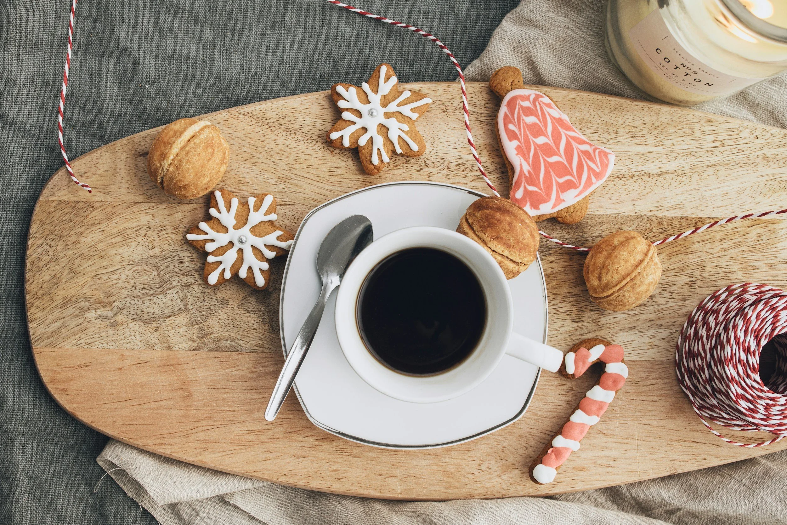 Alsatian Christmas cookies and coffee