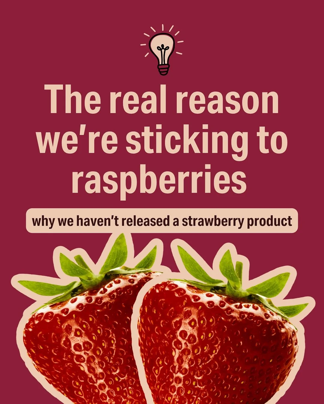 We love strawberries as much as the next person - but they just don&rsquo;t handle freezing like raspberries do. So before anyone asks again&hellip; here&rsquo;s the reason why they&rsquo;re not in the pipeline 🍓❄️