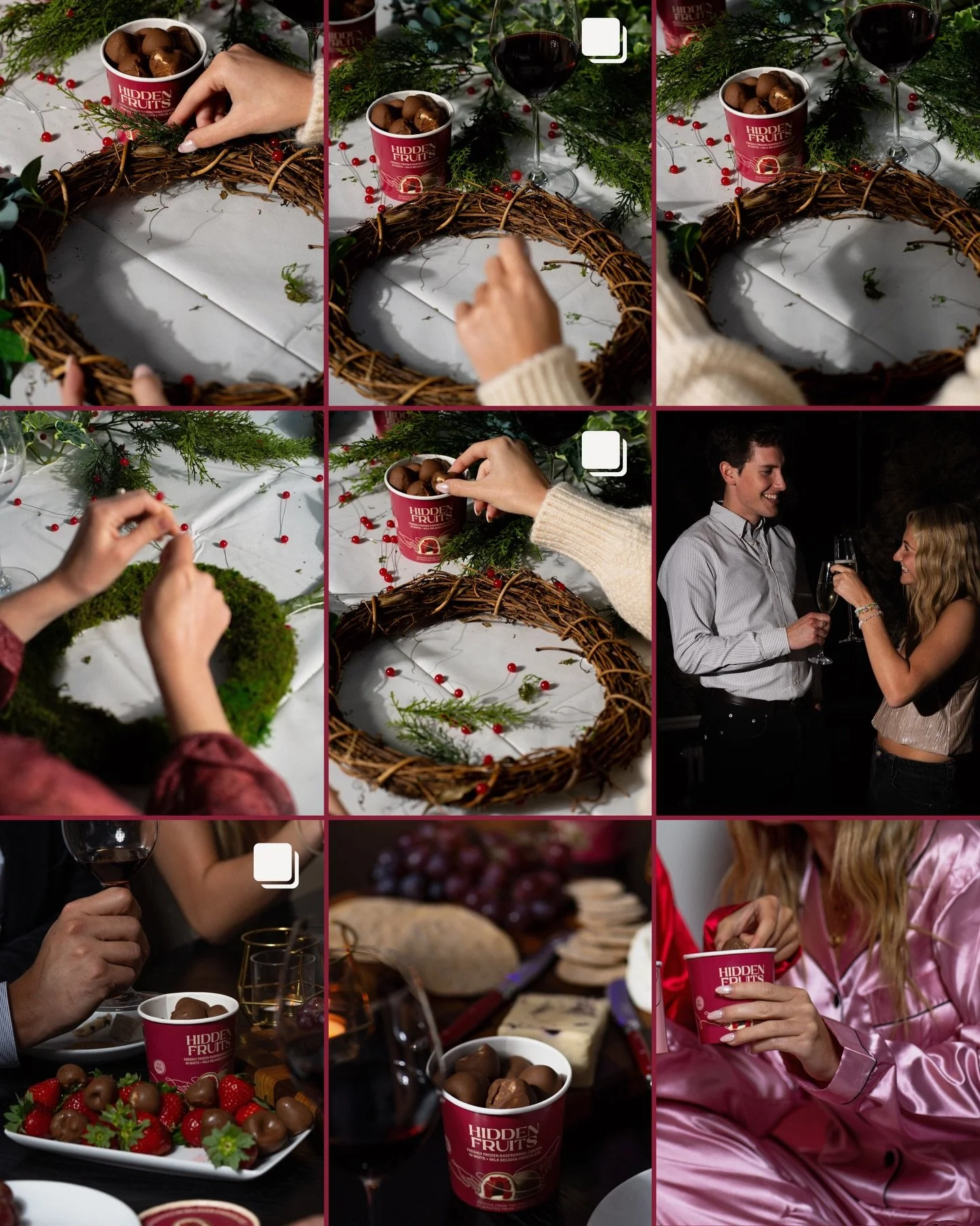 December camera roll ✨Whether it&rsquo;s wreath-making, festive drinks or Christmas films on repeat&hellip; Hidden Fruits is your perfect December companion🎄✨