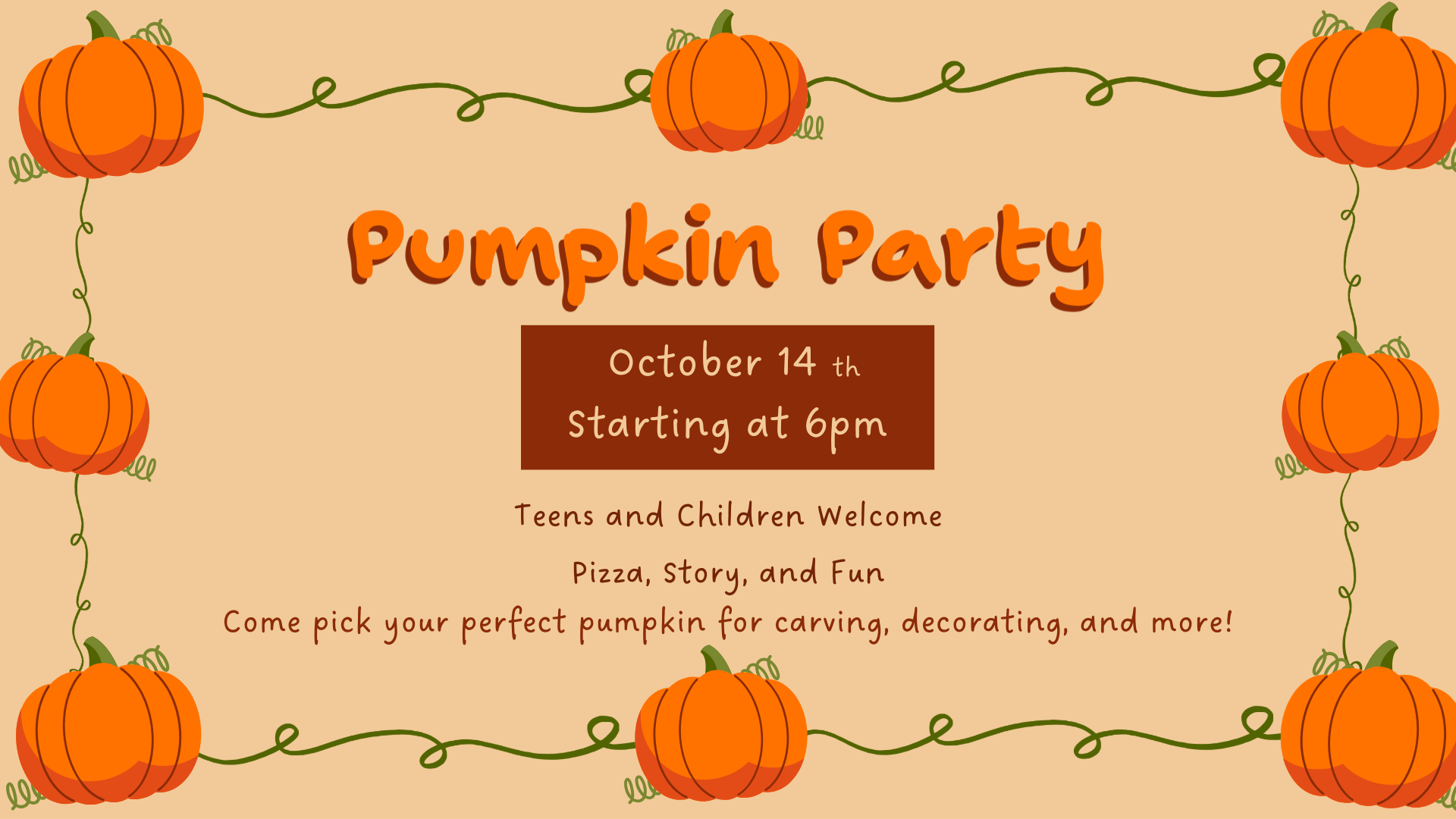 Kids + Teens Pumpkin Party