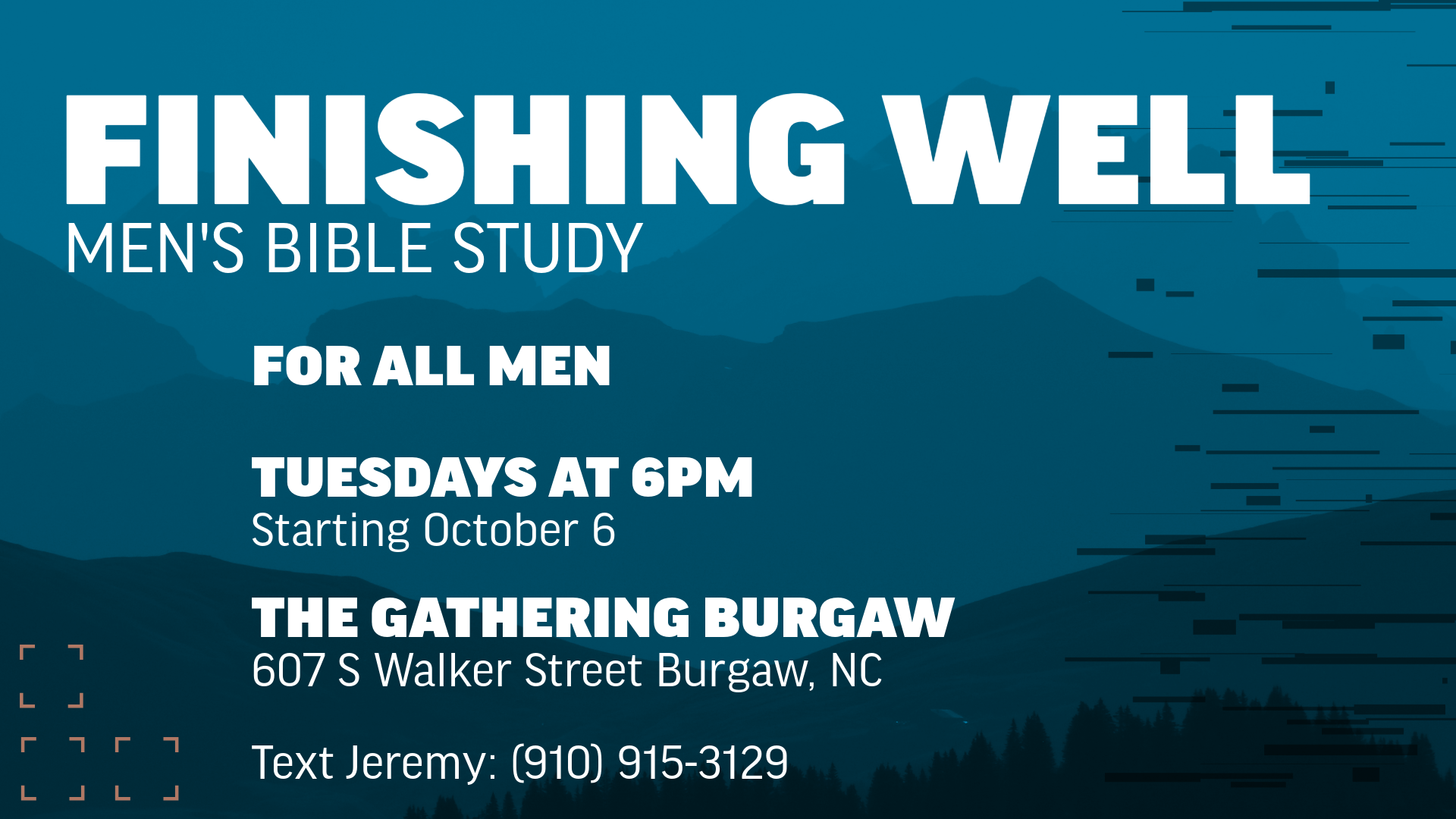 Finishing Well - Men's Bible Study