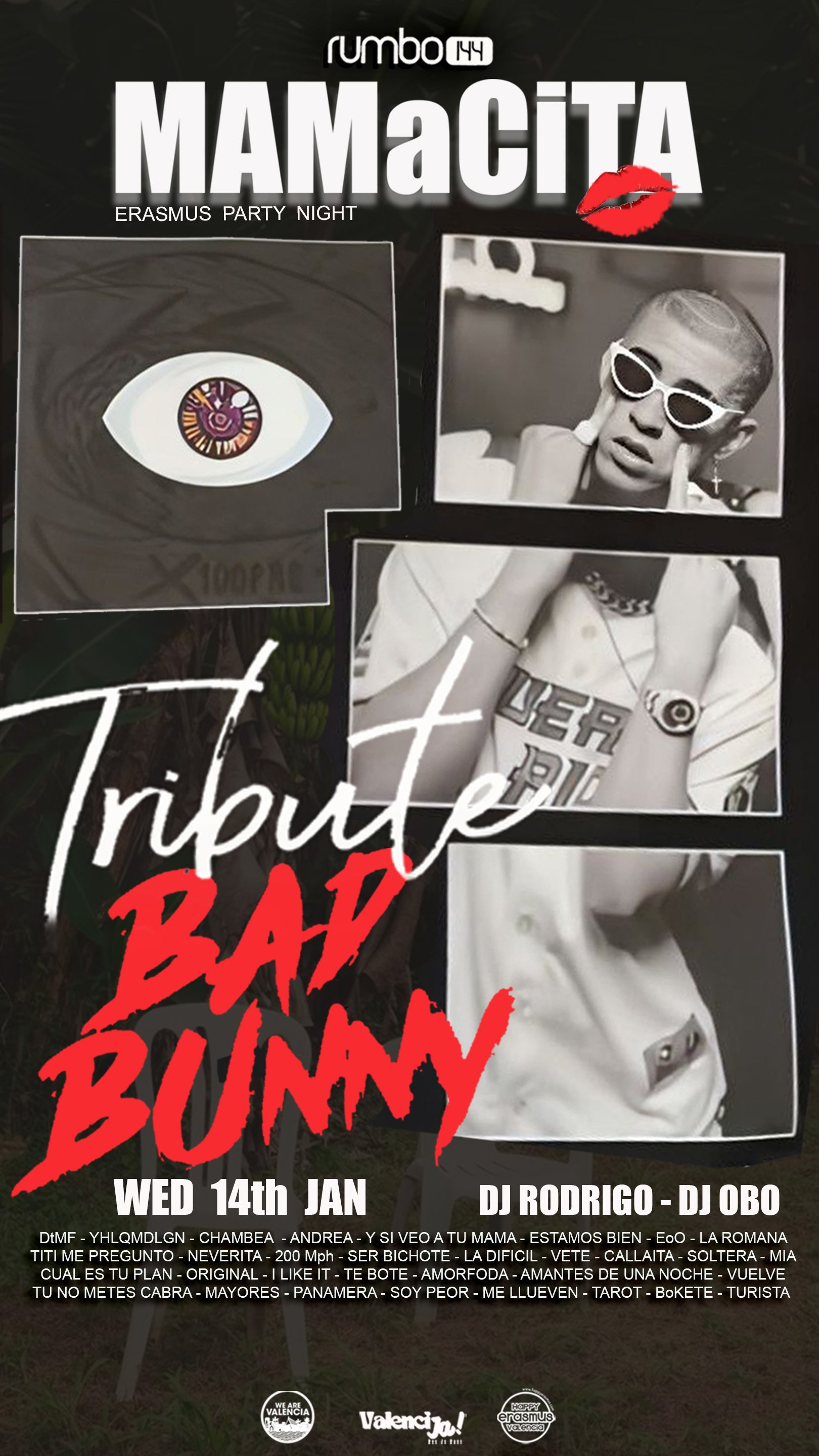 RUMBO144  MAMaCITA- Wednesday 14/01 - TRIBUTE BAD BUNNY