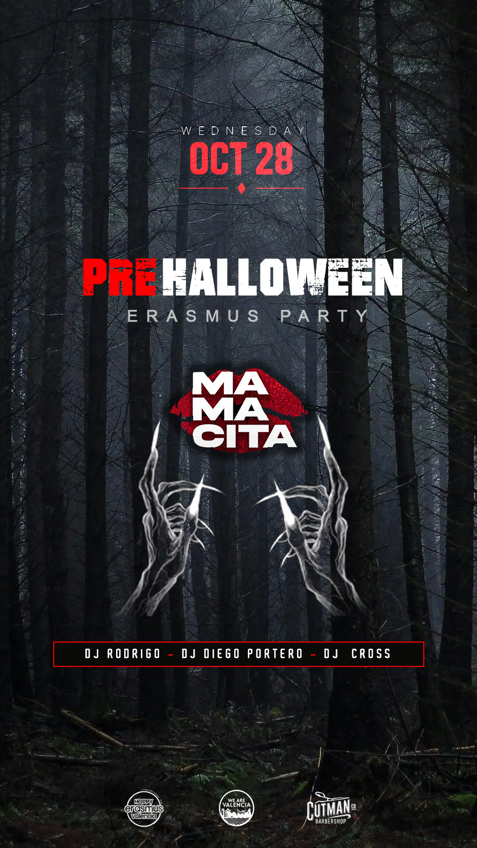 RUMBO144 - Wednesday  28/10 - MAMaCITA - PRE HALLOWEEN ERASMUS PARTY