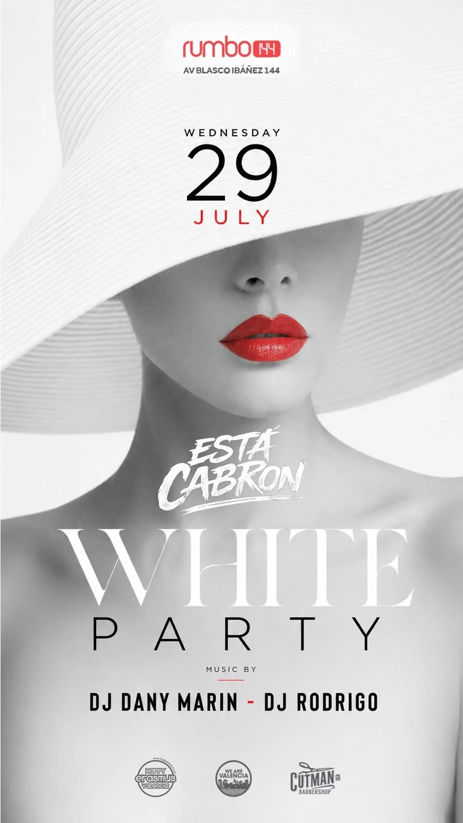 Rumbo 144 - Wednesday 29/07  ESTA CABRON - WHITE PARTY