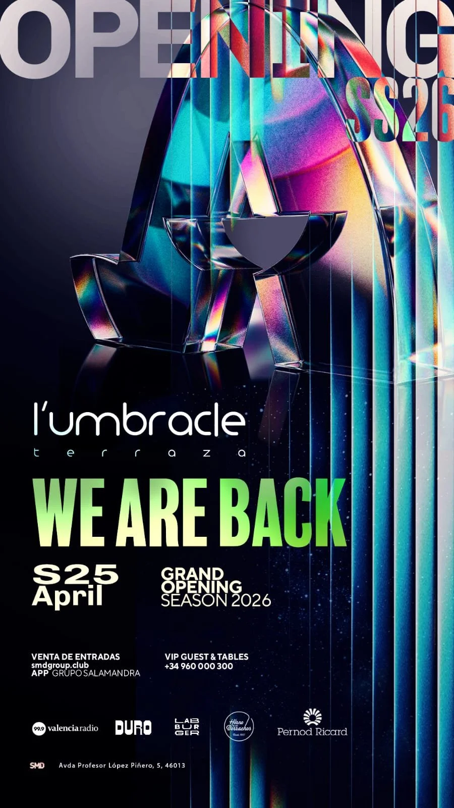 Umbracle - Saturday 25/04 - WE ARE BACK