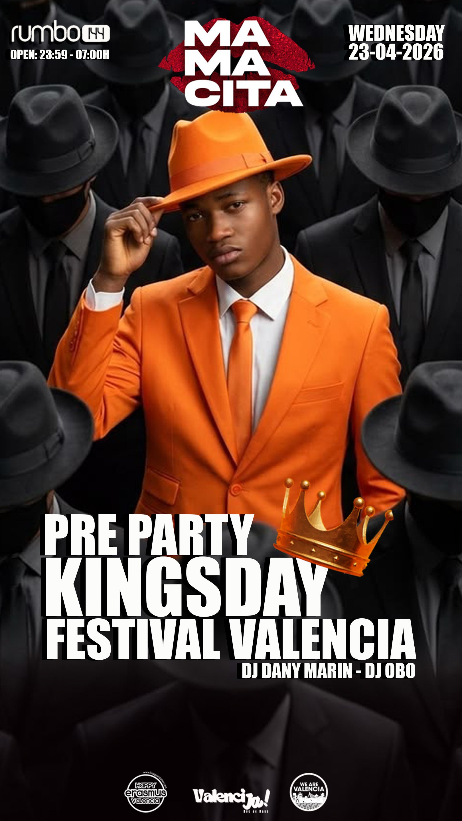 RUMBO144  MAMaCITA- Wednesday 22/04 - PRE PARTY KINGSDAY FESTIVAL