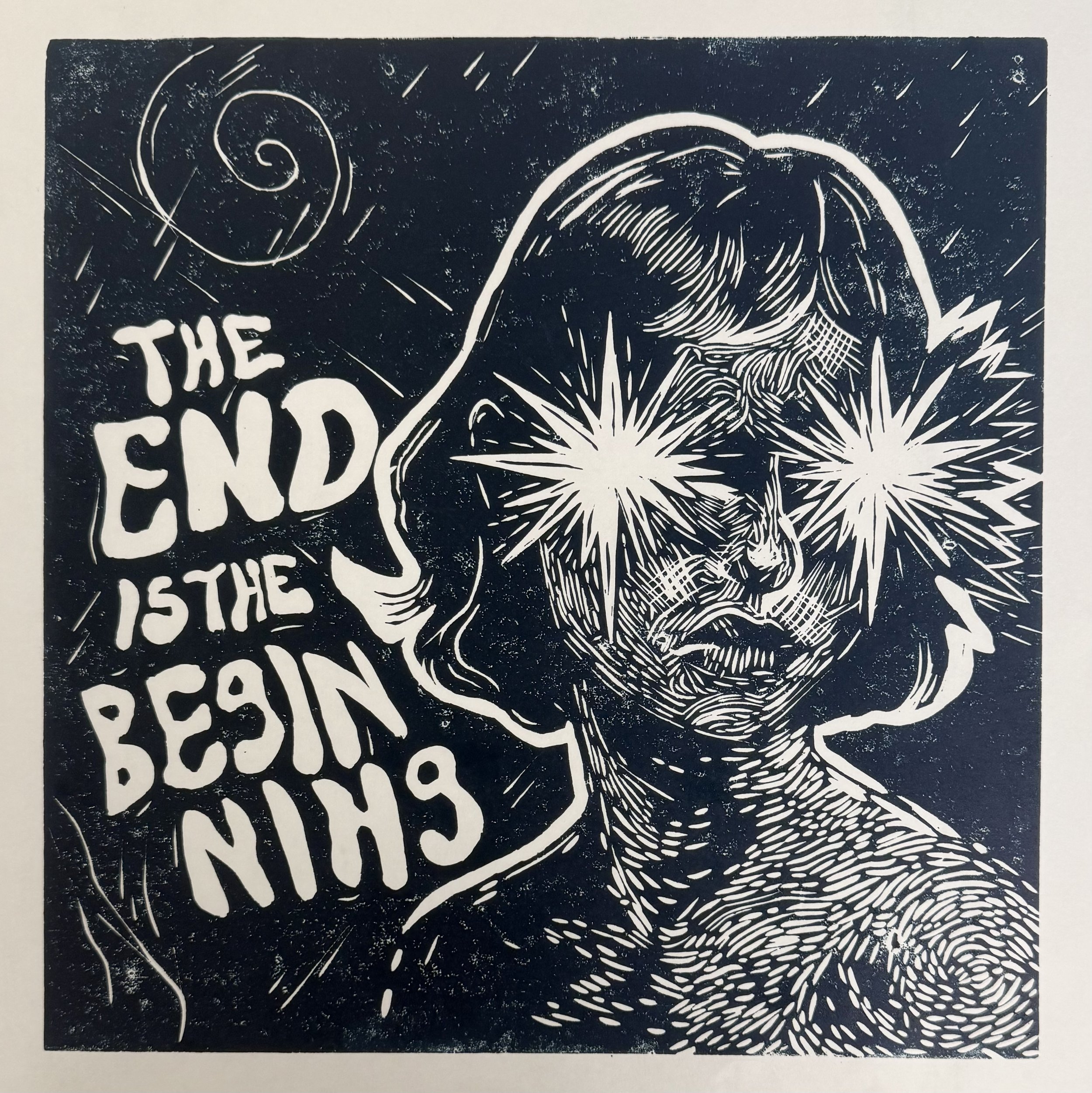 untitled, 12x12in linocut, 2026