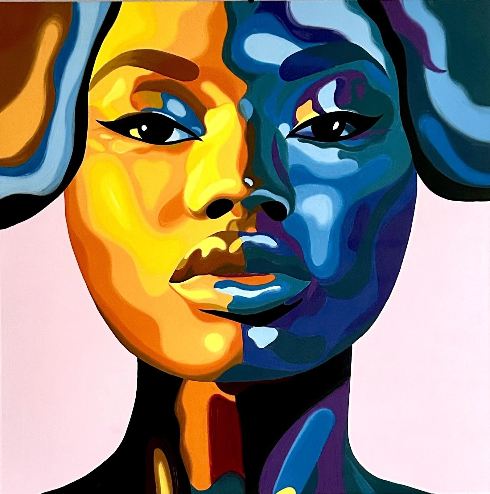 HER PRIDE BEARS THE WORLDS WEIGHT | 120 × 120 cm | 2600 €