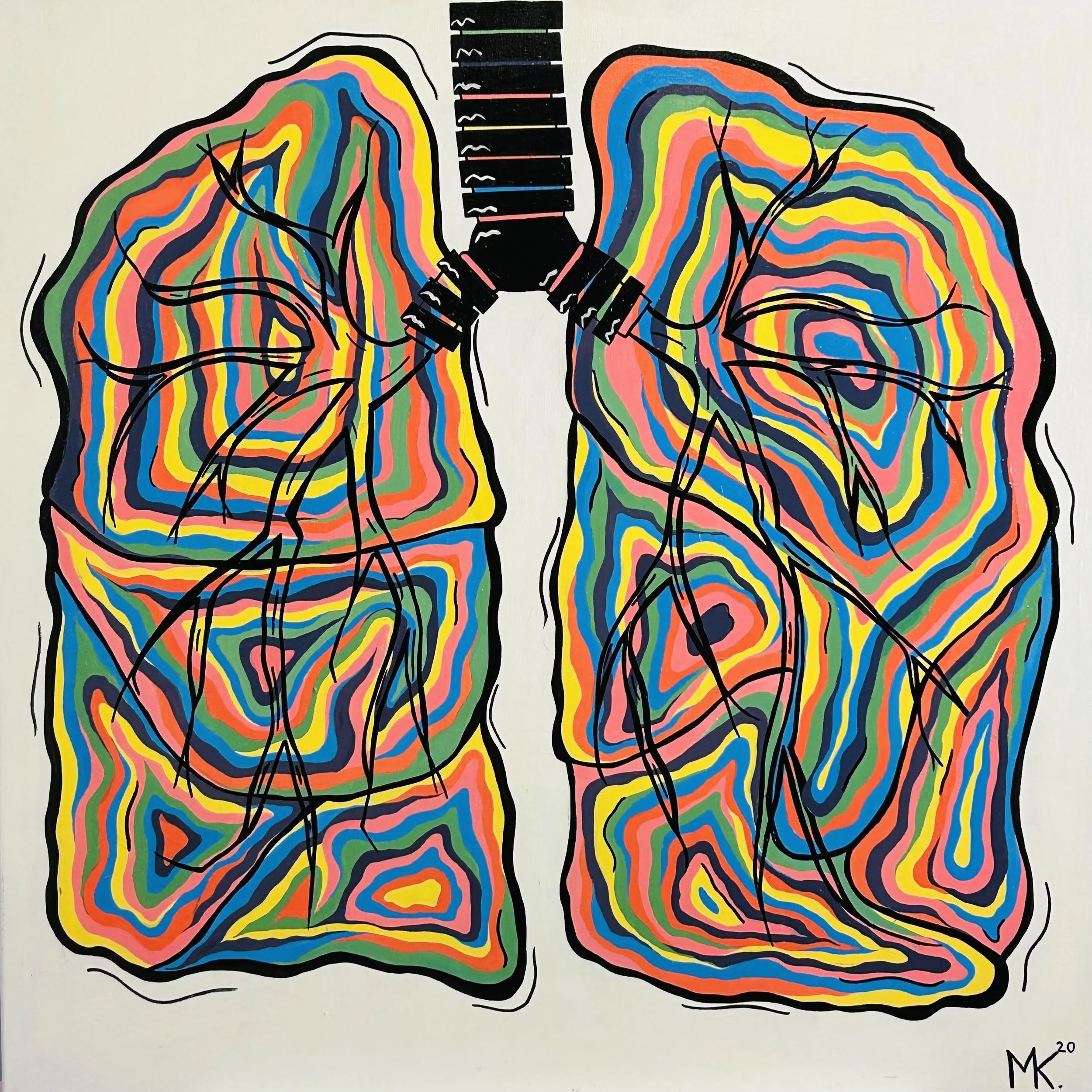 CONFUSED LUNGS | 80 × 80 cm | 700 €