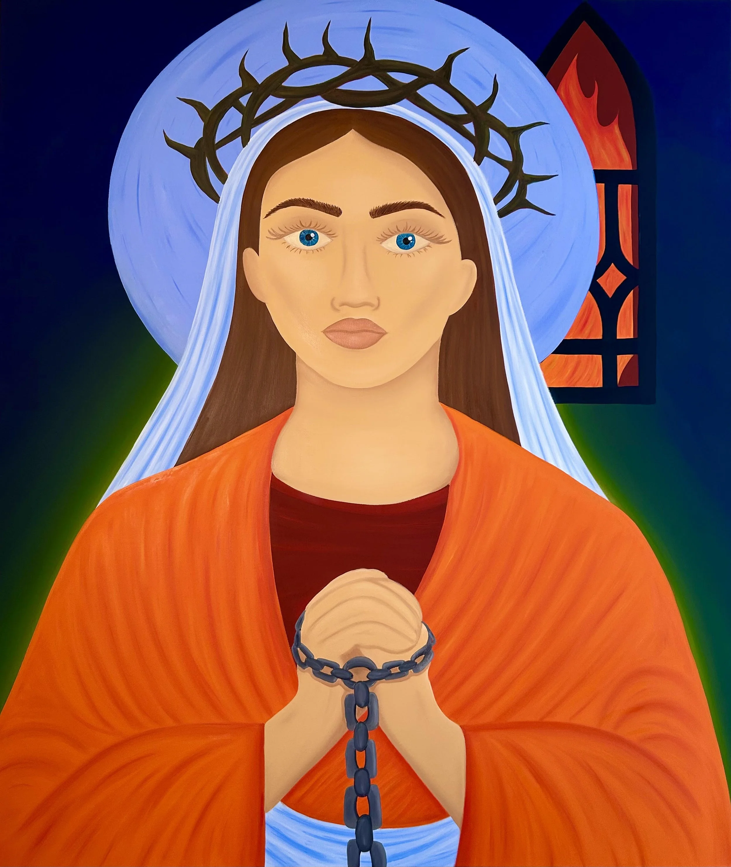 YOU CALLED HER A SAINT WHILE YOU BURNED HER VOICE |140 × 120 cm | 3000 €