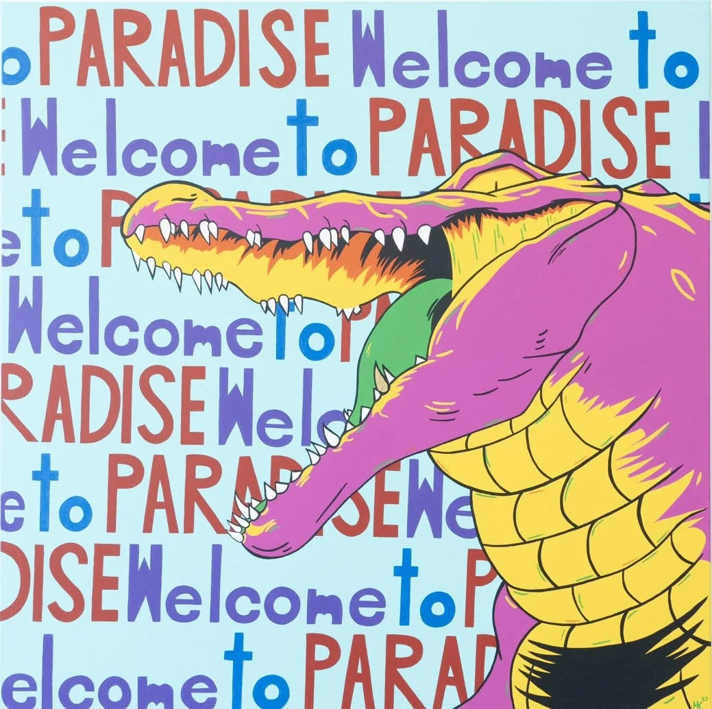 SEE YOU LATER, ALLIGATOR | 120 × 120 cm | 2500 €