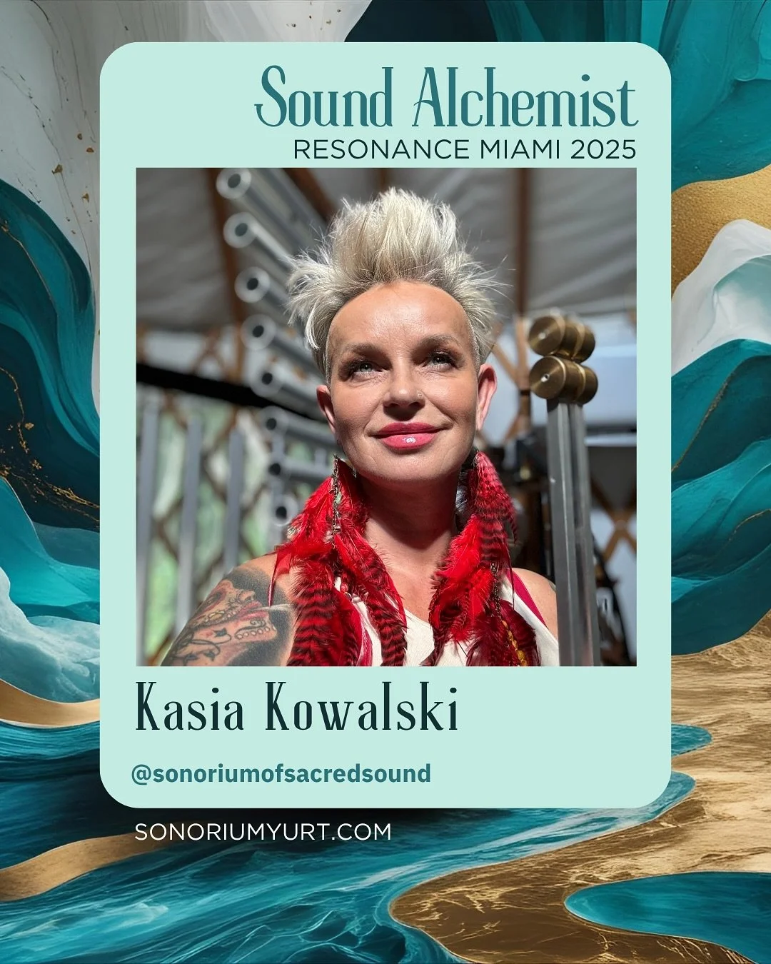 💫  Meet our featured Sound Alchemist: Kasia Kowalski @sonoriumofsacredsound 

Kasia is a sound healing facilitator and educator who bridges vibration, intuition, and energy awareness to guide others back into harmony. Through her tuning fork method,