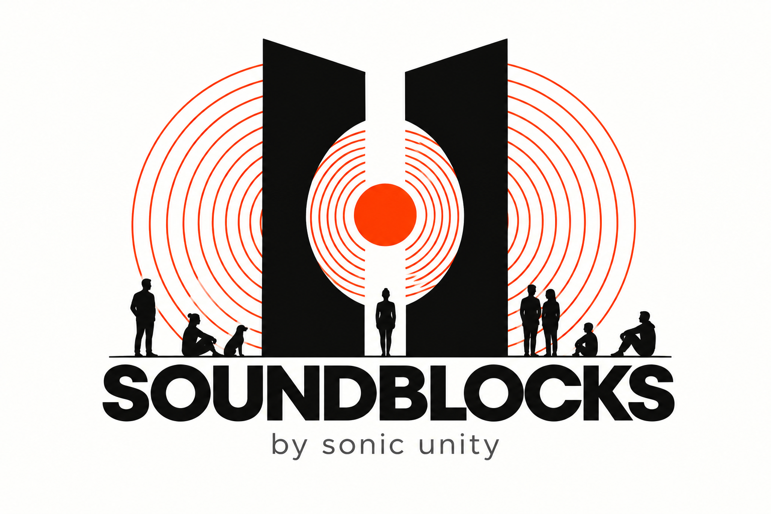 SOUNDBLOCKS logo — Public Sound + Public Art = Public Health, Sound Healing, Sound Baths by Sonic Unity
