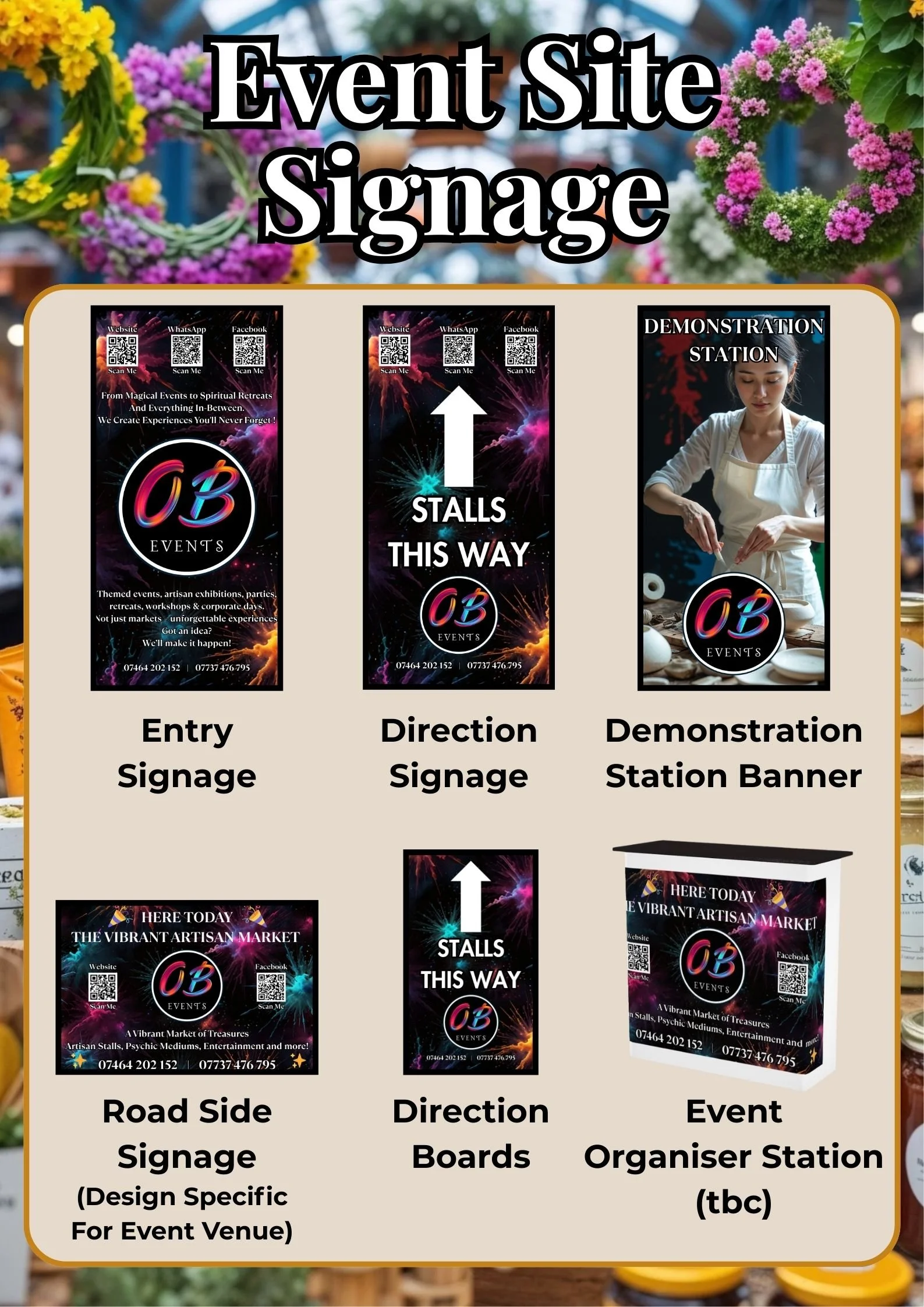 OB Events - Onsite Signage to help traders and visitors.