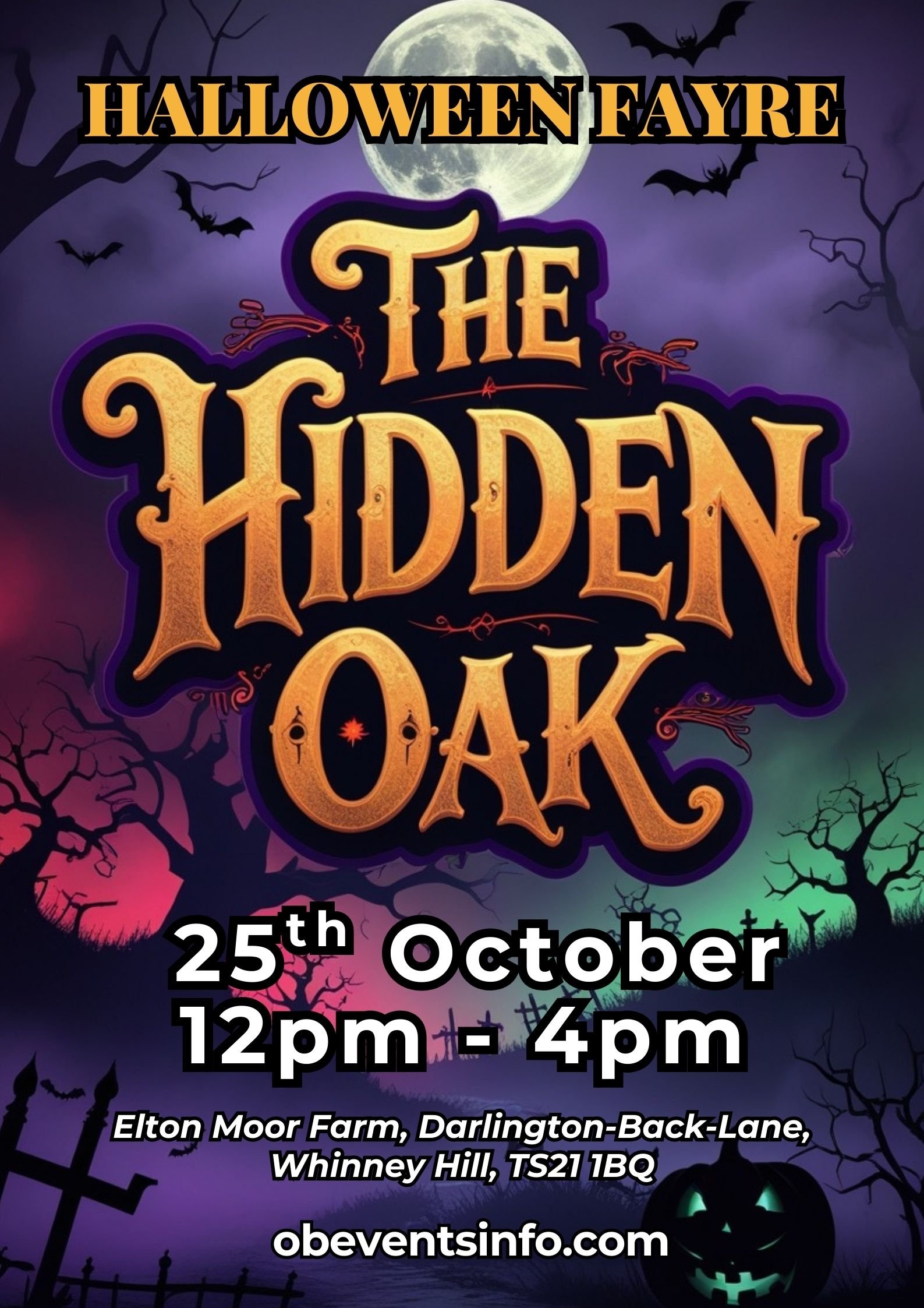 OB Events - The Hidden Oak Event October 2026. Craft & Artisan Stalls, Clairvoyants,  Alternative Stalls, Food & Drinks