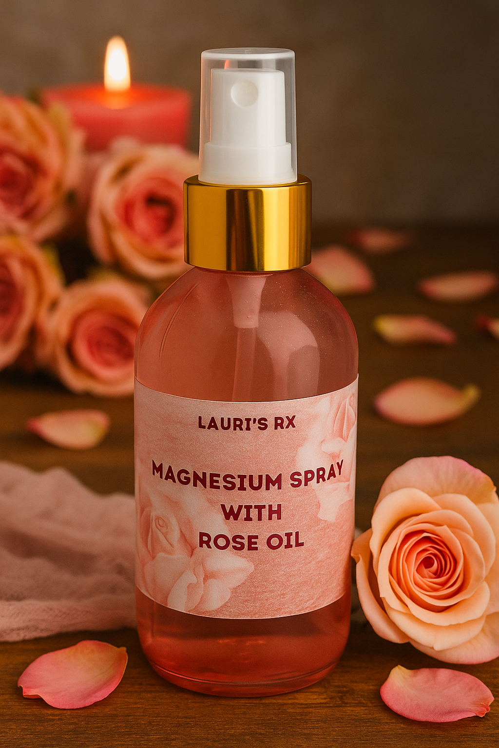 magnesium spray with rose oil