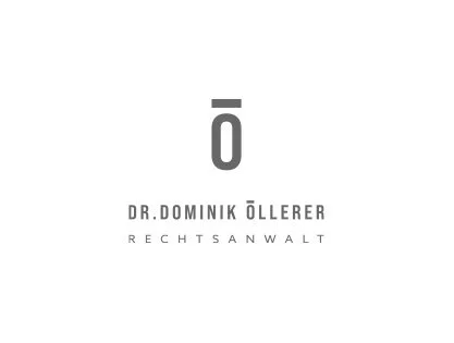 Logo mit einem stilisierten T-Bild und dem Namen 'Dr. Dominik Öllerer' sowie der Berufsbezeichnung 'Rechtsanwalt'.