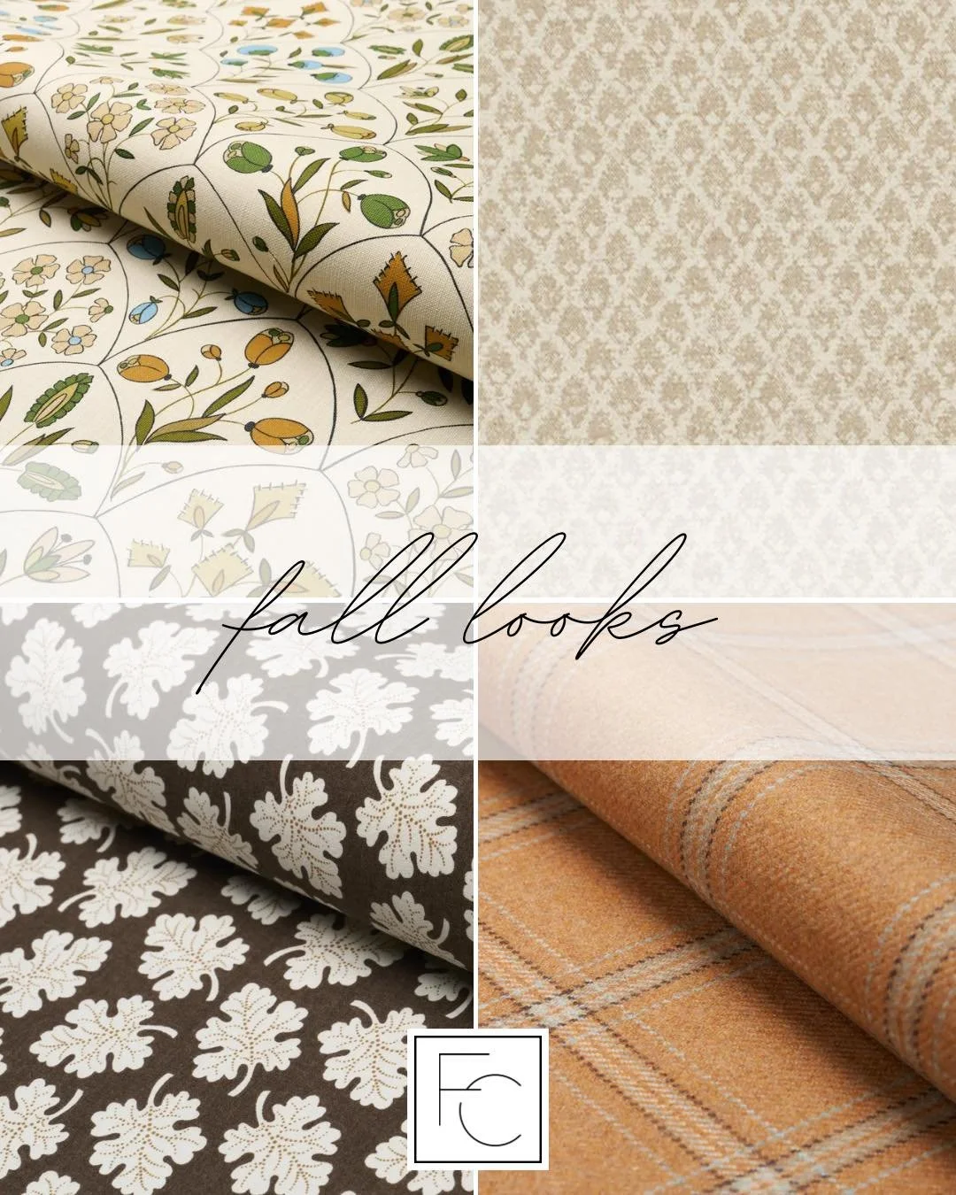 It may still feel like summer, but we&rsquo;re fully in fall mode &mdash; at least when it comes to design. 🍁

This fabric mood board brings in warm tones, layered textures, and a cozy, seasonal feel into any space. 

Stop by FC Design Center and se