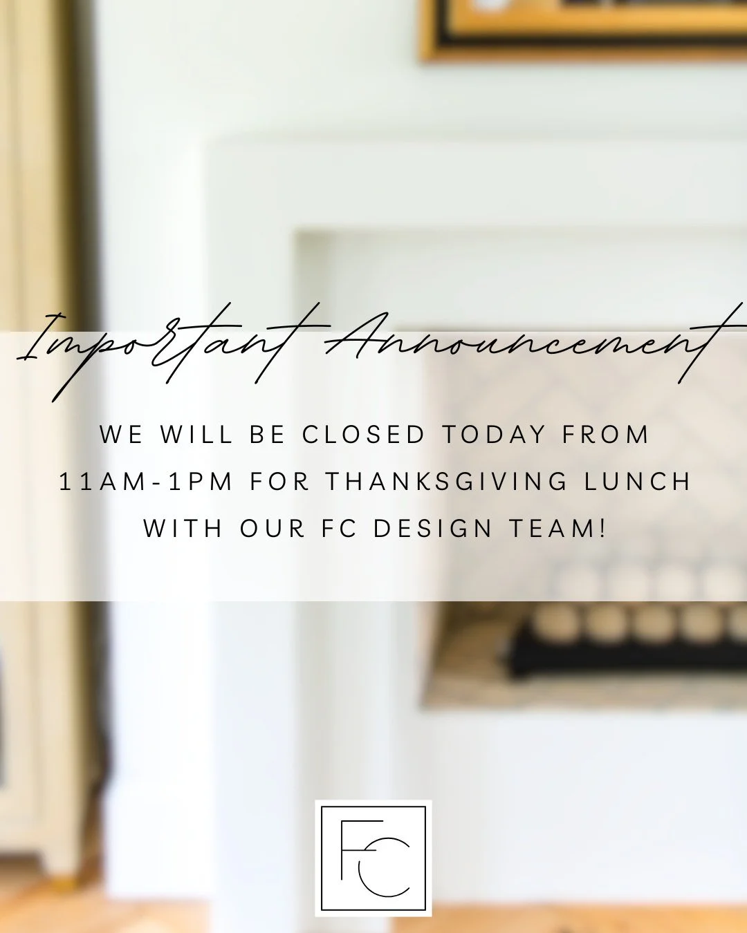 Today, we're taking time to celebrate our FC family! Our showroom will be closed from 11:00am -1:00pm for our Thanksgiving lunch. We appreciate your understanding and support! 🦃 🤎

12561 Seaway Road
Gulfport, MS
 
Monday-Friday, 9am-4pm
Saturday, 9