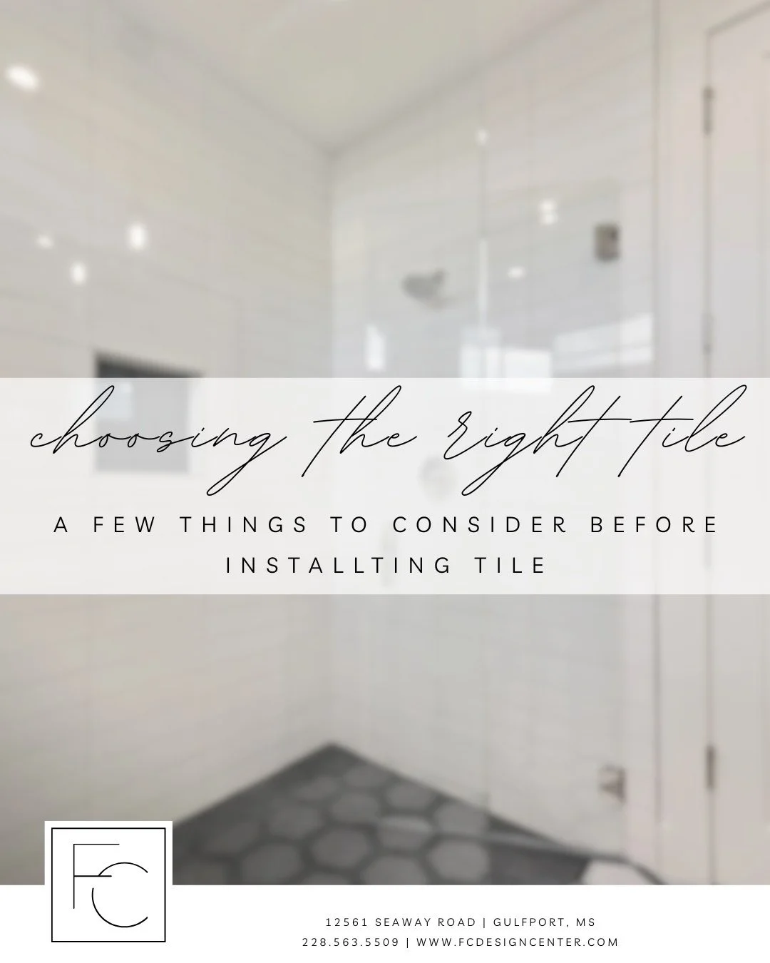 Thinking about tile for your space? 🏠✨

There are a few key things to consider beyond just the look &mdash; from durability to maintenance to how it will feel in your space day to day.

A little planning upfront can make a big difference in the fina