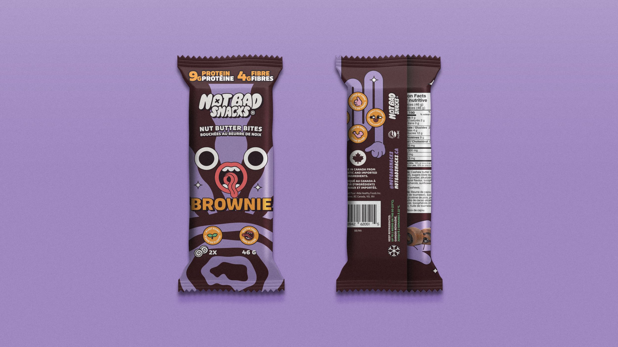 Brownie Nut Butter Swirl Protein Fibre Snack