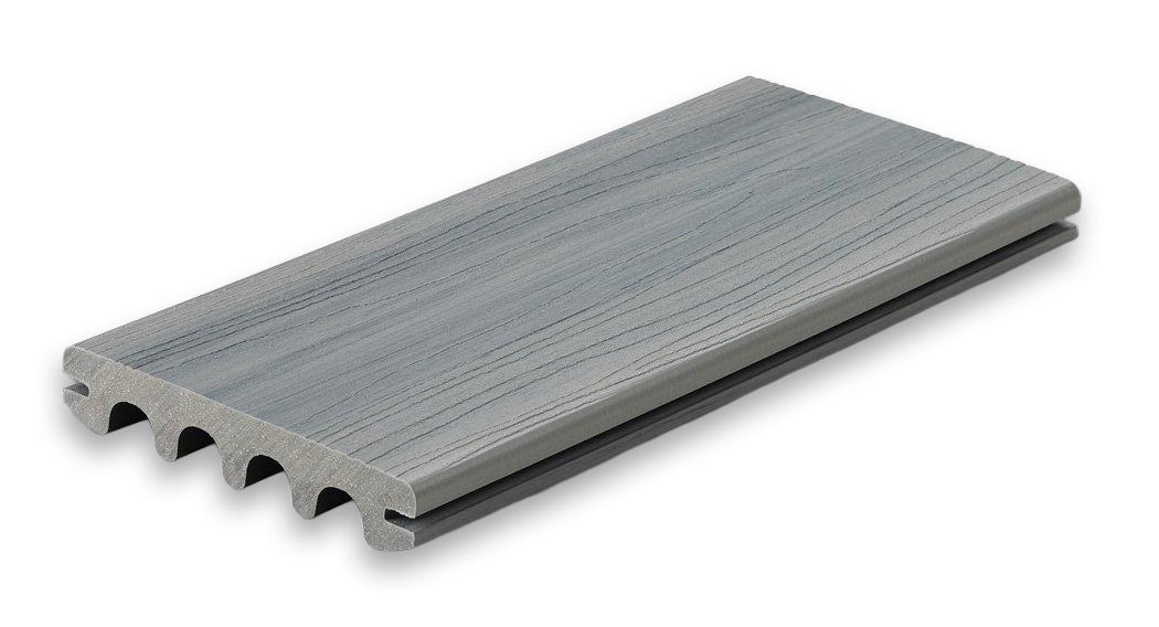 Gray Eucalyptus composite decking board used by Northern Arbor Decking.