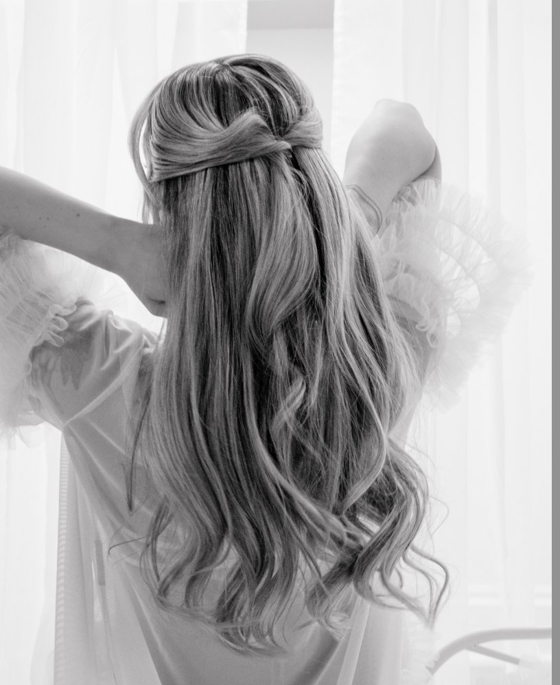 bridal boudoir blonde bride chicago