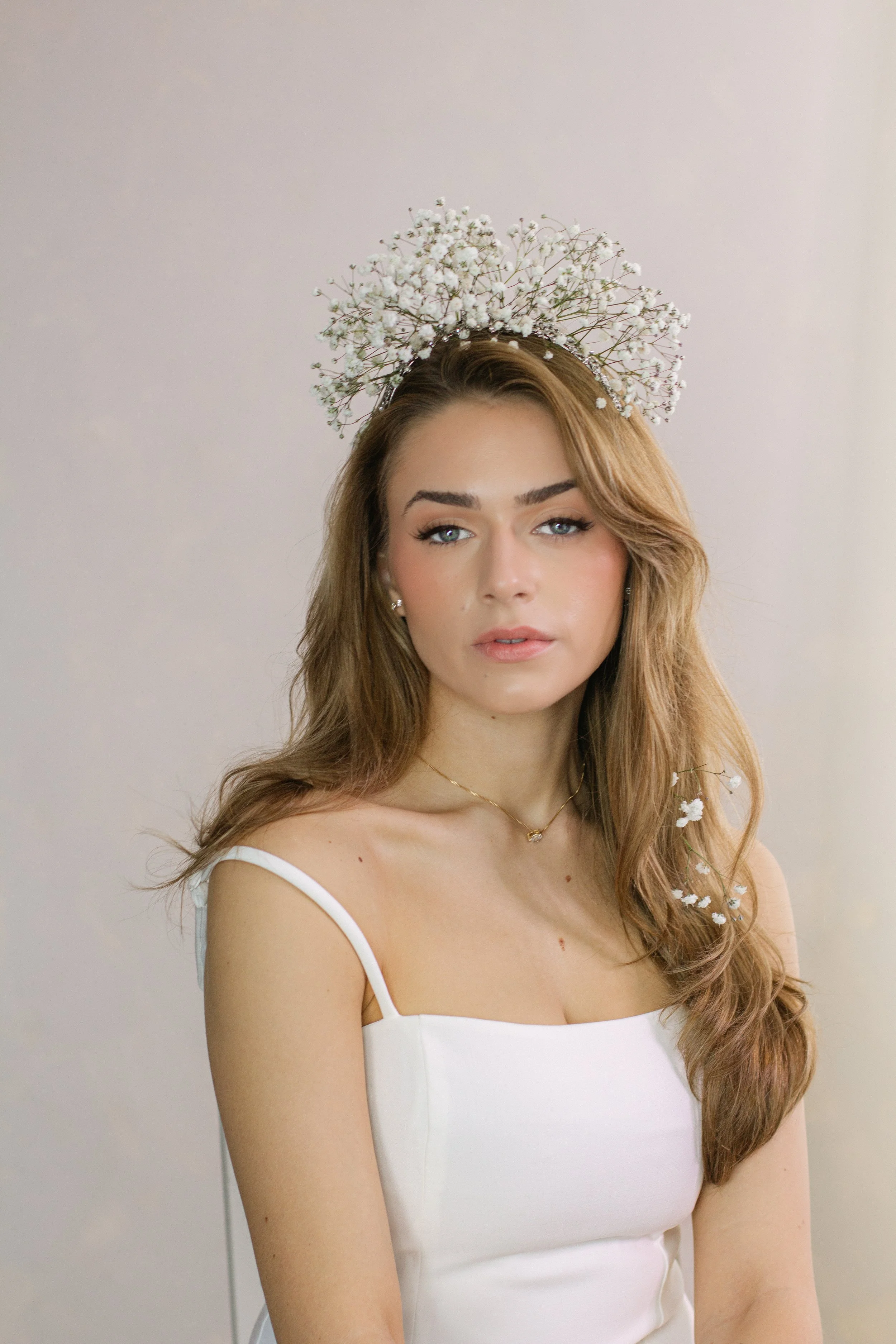 bridal floral crown