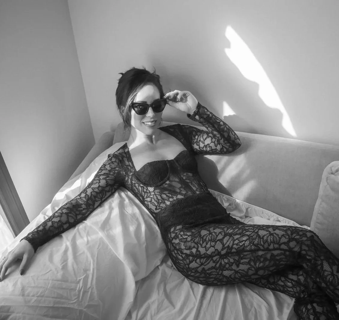black and white boudoir shoot in chicago